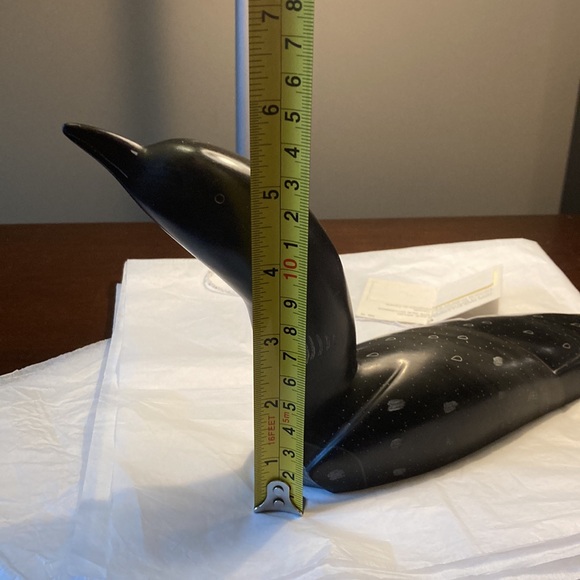 Large Loon Soapstone Inuit Art Sculpture Hand
Carved by Joanaasie Udluarsk 1996 - Picture 11 of 15